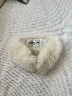 Massini Cream Faux Fur Neck Warmer